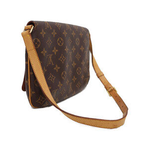 Louis Vuitton Monogram Leather Musette Bag Tango Short Brown Shoulder